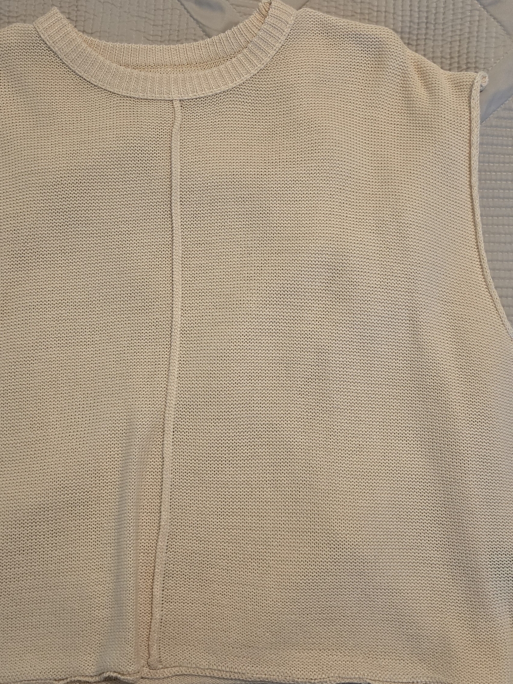 SHEIN Cream Knit Tank Top